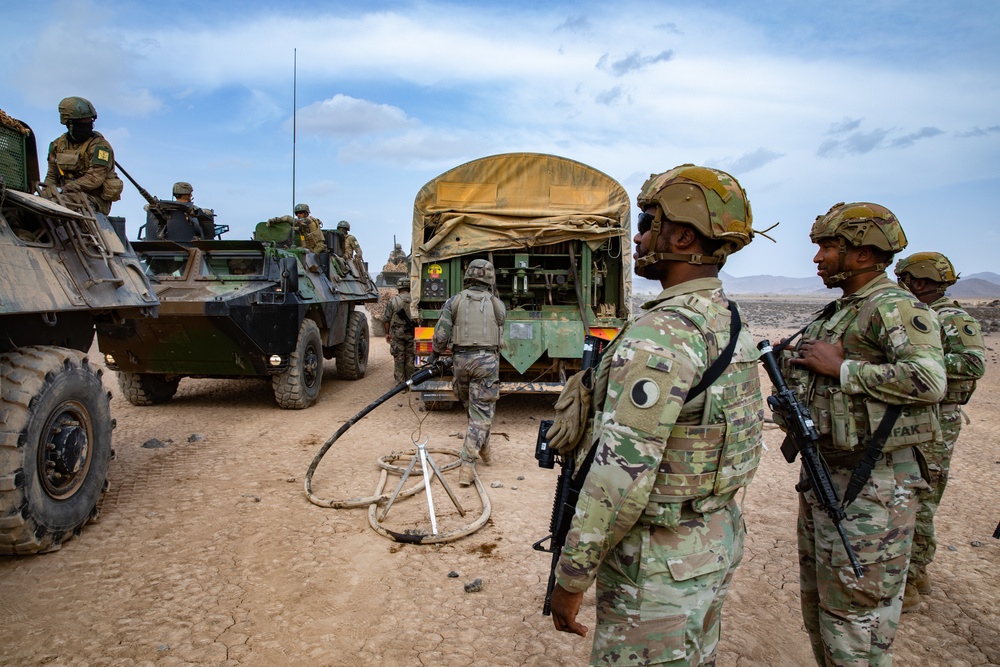 French, U.S. Soldiers meet in Grand Bara Desert