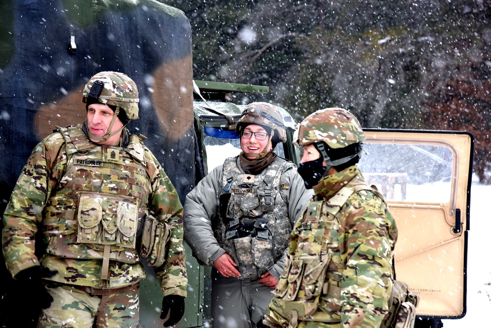 Brig. Gen. Mathews and Command Sgt. Maj. Patrouille Conduct a Battlefield Circulation Visit