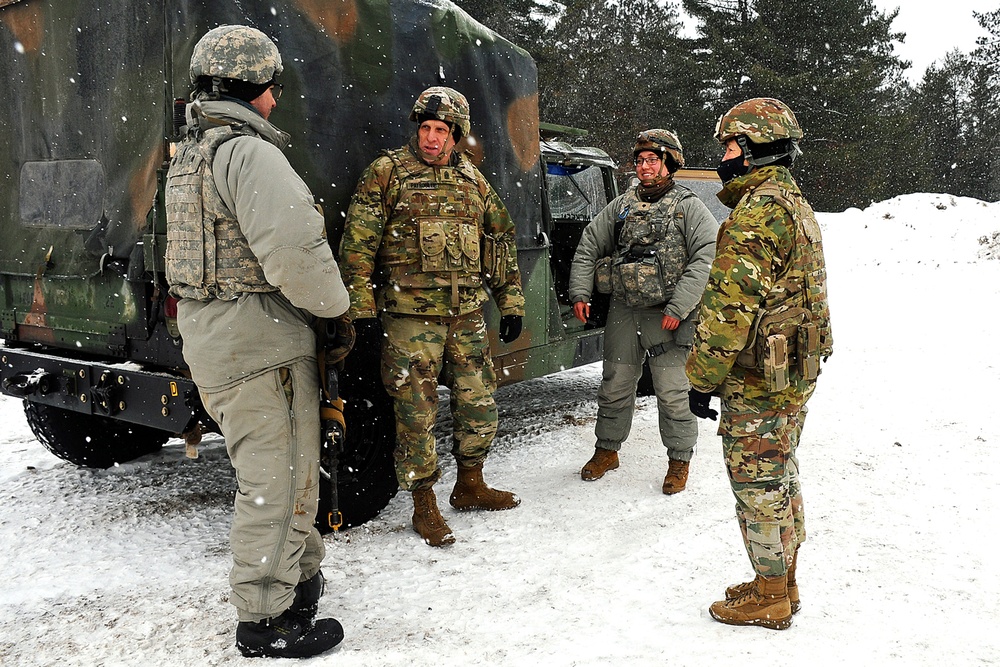 Brig. Gen. Mathews and Command Sgt. Maj. Patrouille Conduct a Battlefield Circulation Visit