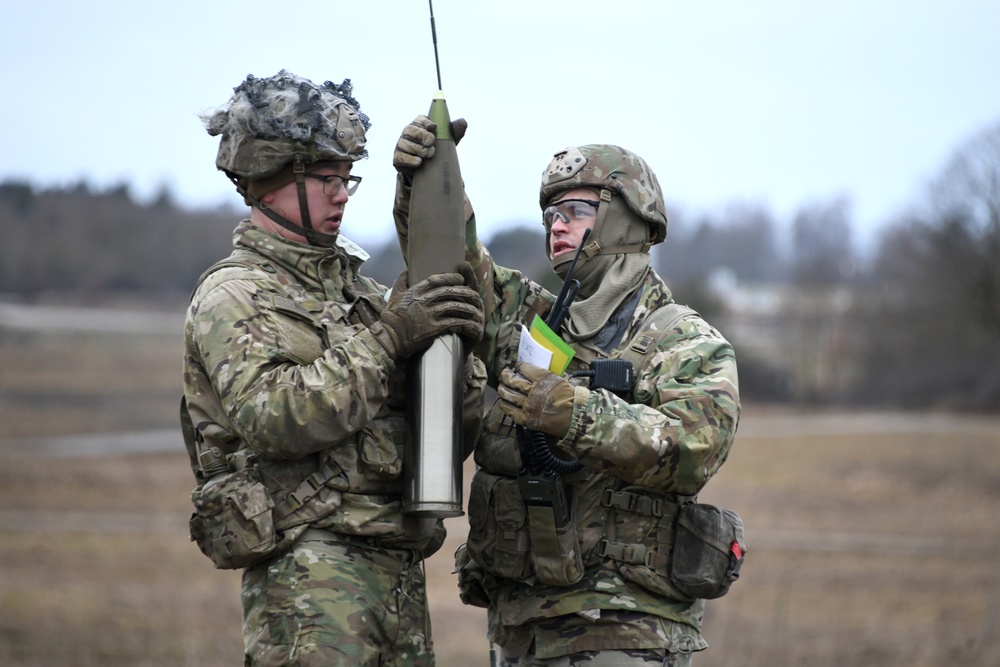 4-319th AFAR, 173rd AB live fire with M119 howitzers