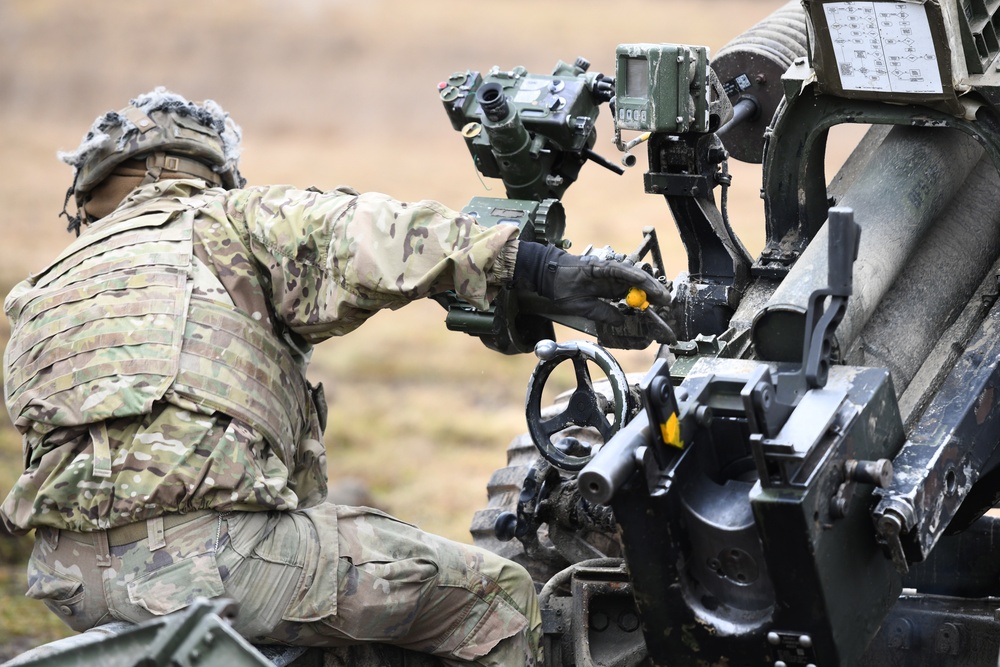 4-319th AFAR, 173rd AB live fire with M119 howitzers