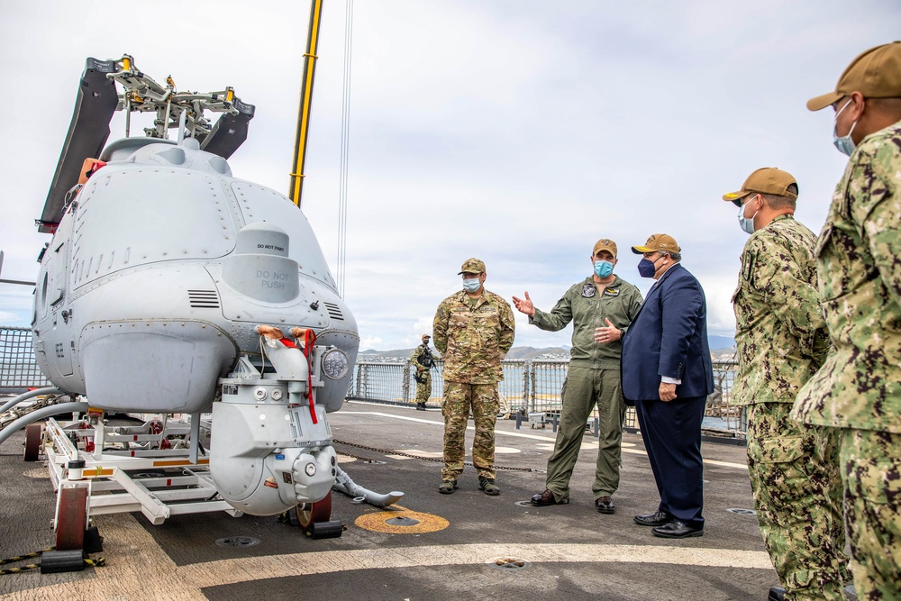 The Secretary of the Navy Visits USS Milwaukee