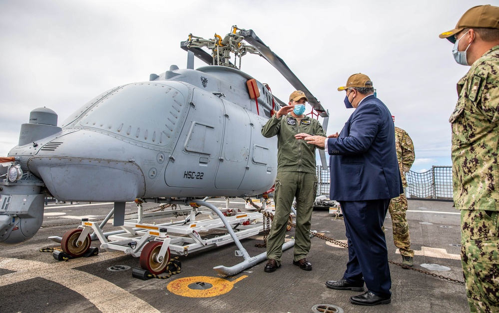 The Secretary of the Navy Visits USS Milwaukee