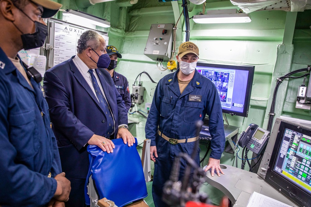 The Secretary of the Navy Visits USS Milwaukee