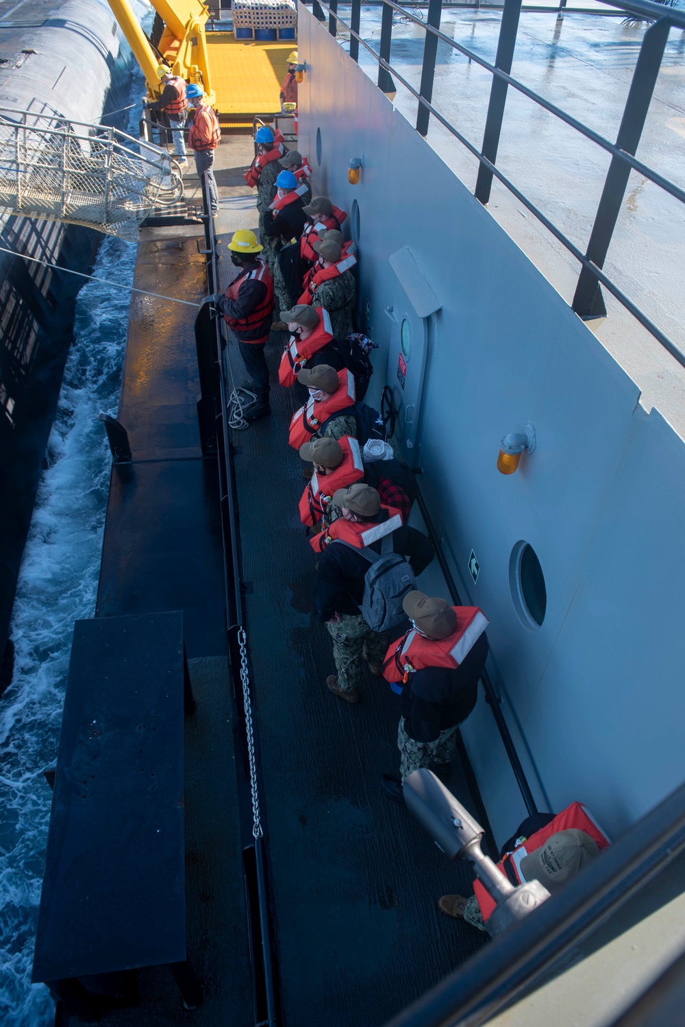 USS Wyoming (SSBN 742) Executes an Exchange of Command and Crews at Sea