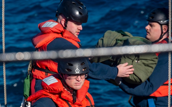 USS Wyoming (SSBN 742) Executes an Exchange of Command and Crews at Sea