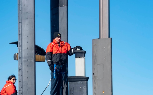 USS Wyoming (SSBN 742) Executes an Exchange of Command and Crews at Sea
