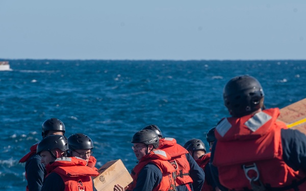 USS Wyoming (SSBN 742) Executes an Exchange of Command and Crews at Sea