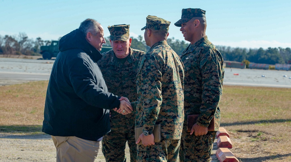 Secretary of the Navy visits MCALF Bogue