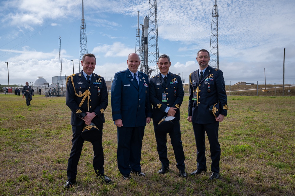 Space Launch Delta 45 Welcomes Italian Military Leaders for COSMO-SkyMed Launch