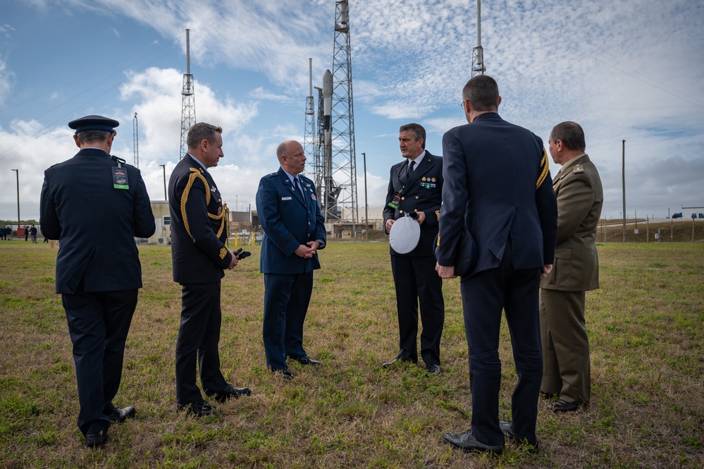 Space Launch Delta 45 Welcomes Italian Military Leaders for COSMO-SkyMed Launch