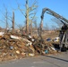 Debris removal operations in Mayfield, KY on Jan. 26, 2022