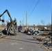 Debris removal operations in Mayfield, KY on Jan. 26, 2022