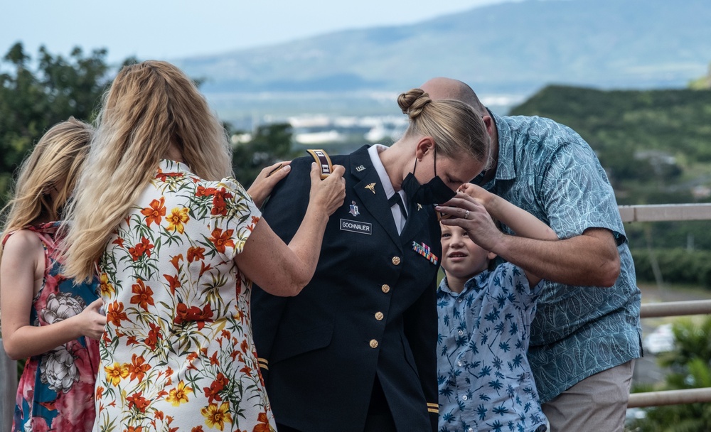 Tripler’s Labor &amp; Delivery Maj. Shyla D. Gochnauer promotion ceremony