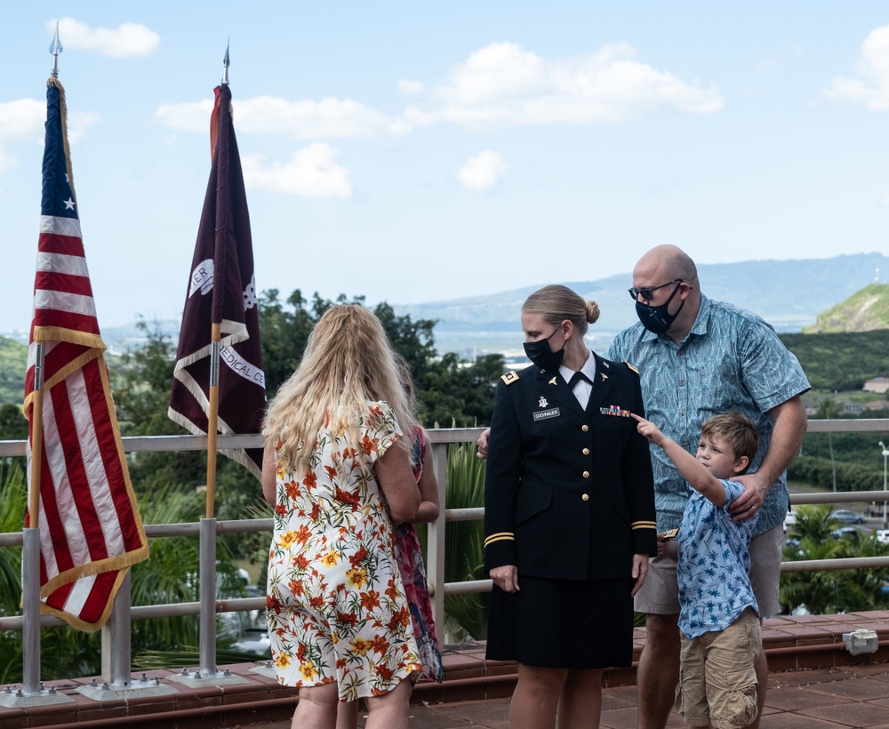 Tripler’s Labor &amp; Delivery Maj. Shyla D. Gochnauer promotion ceremony