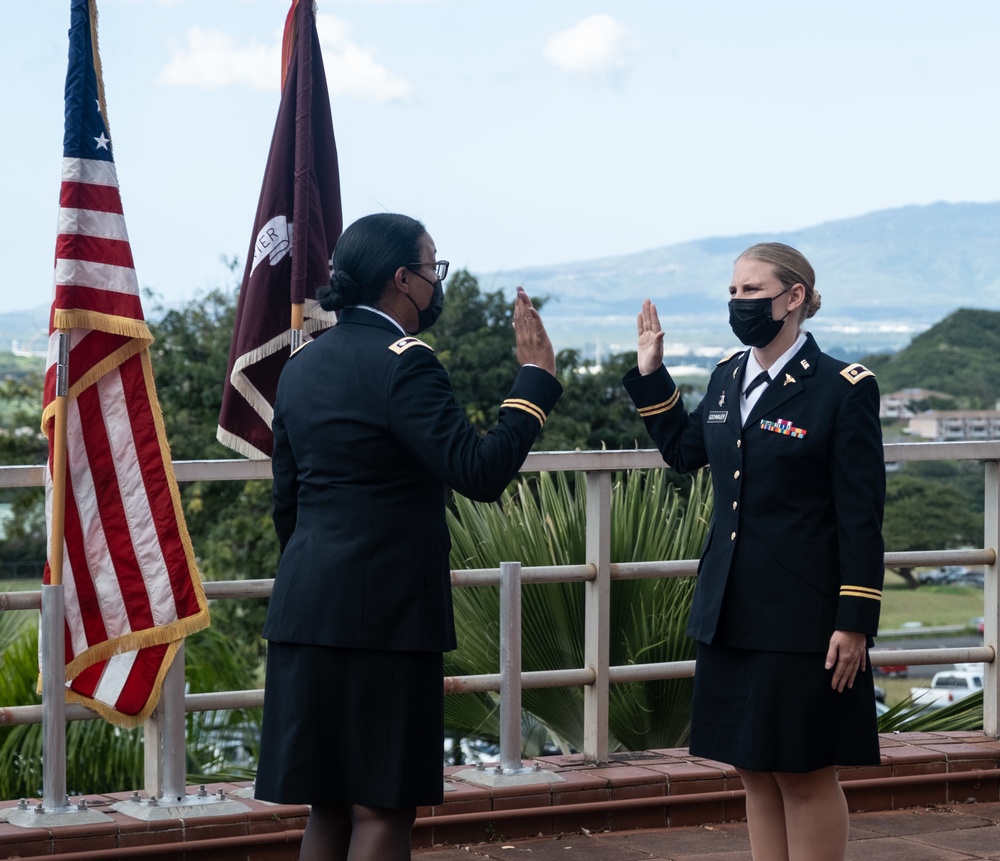 Tripler’s Labor &amp; Delivery Maj. Shyla D. Gochnauer promotion ceremony