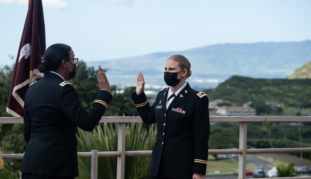 Tripler’s Labor &amp; Delivery Maj. Shyla D. Gochnauer promotion ceremony