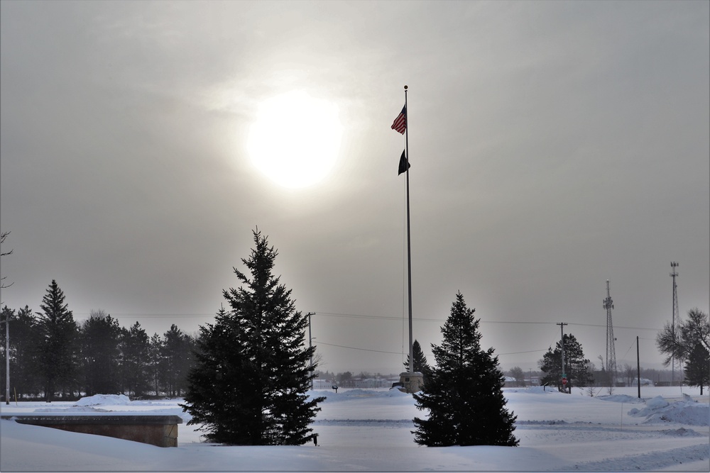 American Flag and Fort McCoy