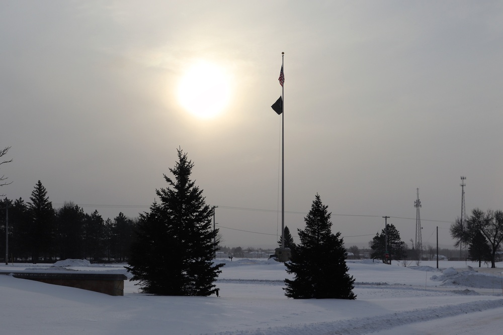 American Flag and Fort McCoy