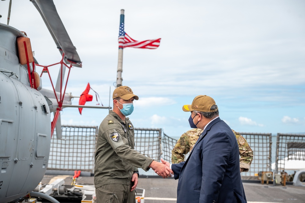 SECNAV visits USS Milwaukee