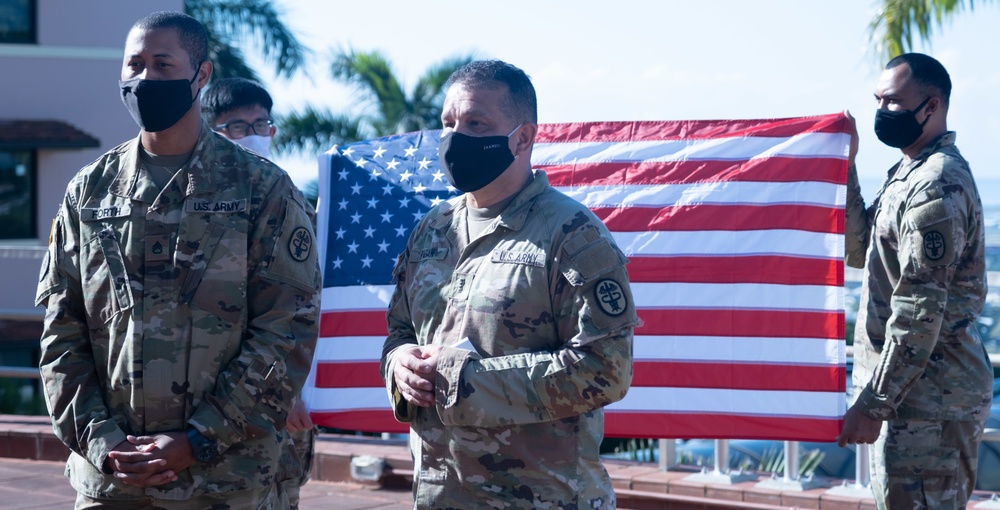 Staff Sgt. Lynn T. Forth Jr. re-enlistment ceremony