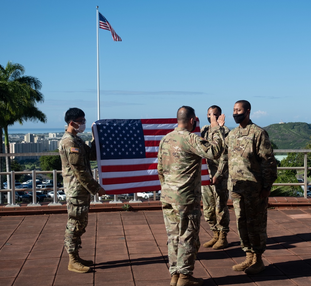 Staff Sgt. Lynn T. Forth Jr. re-enlistment ceremony