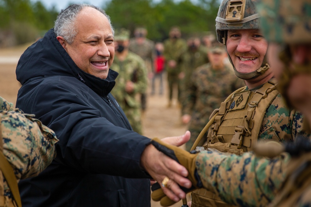 Secretary of the Navy visits 2d Marine Division