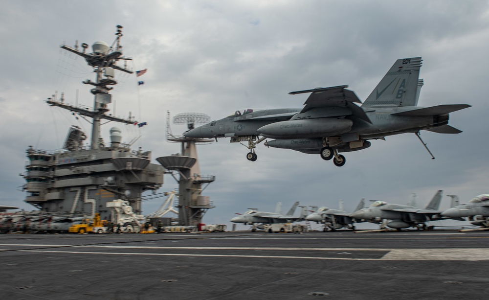 The Harry S. Truman Carrier Strike Group is on a scheduled deployment in the U.S. Sixth Fleet area of operations in support of naval operations to maintain maritime stability and security.