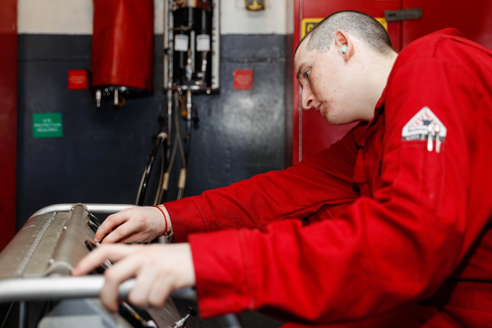 Abraham Lincoln Sailors conduct damage control maintenance