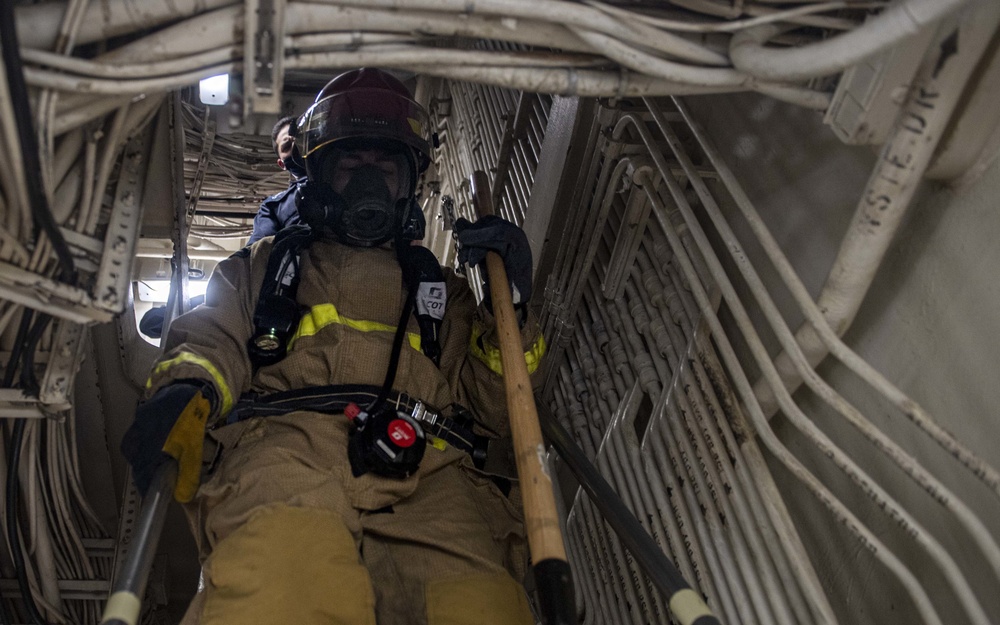 USS America Conducts Damage Contol Drill