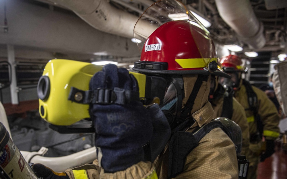 USS America Conducts Damage Contol Drill