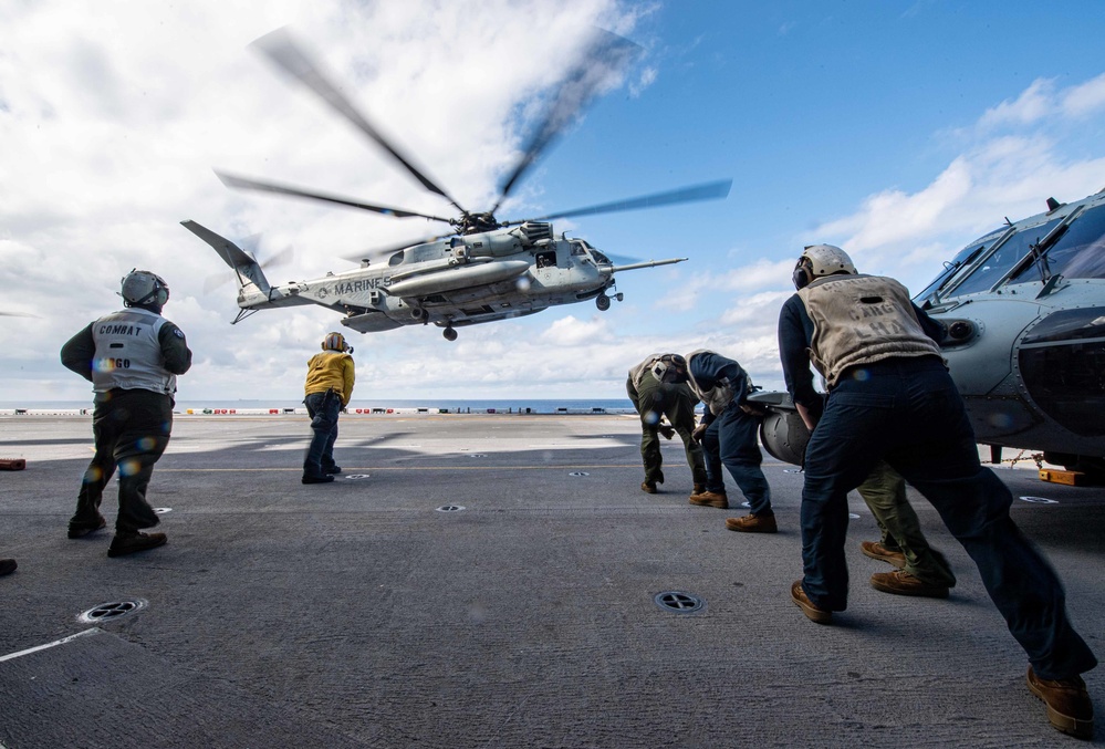 USS America conducts a mass casualty drill.