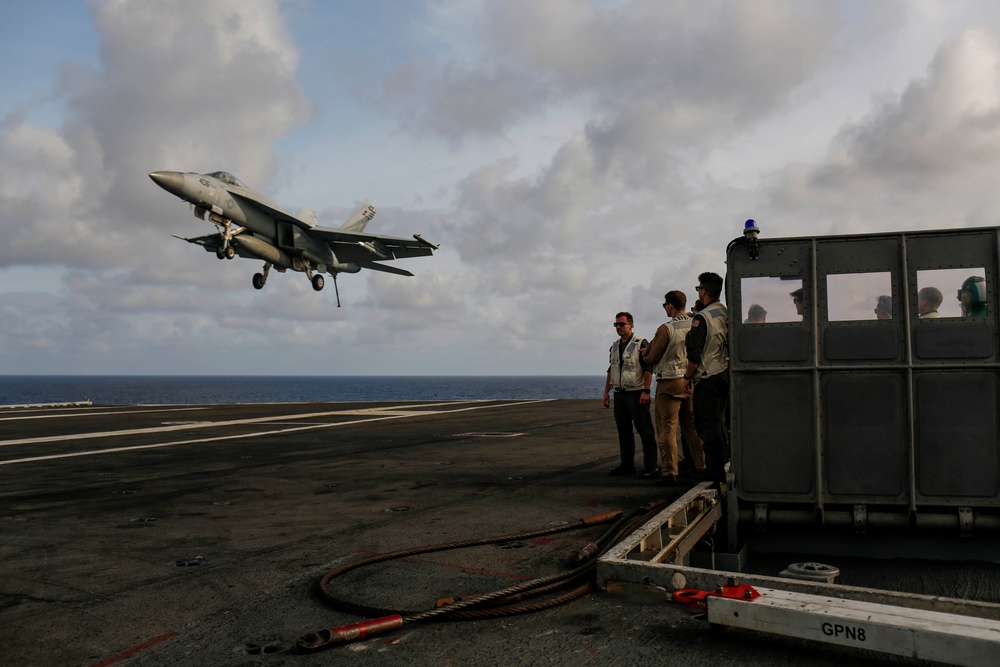 Abraham Lincoln conducts flight operations