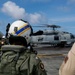 Abraham Lincoln's commanding officer pilots an MH-60R Sea Hawk