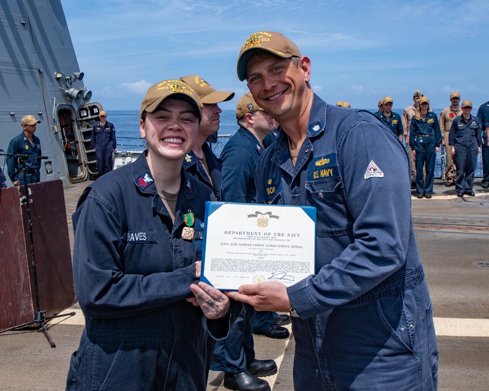 Spruance Sailors receive awards