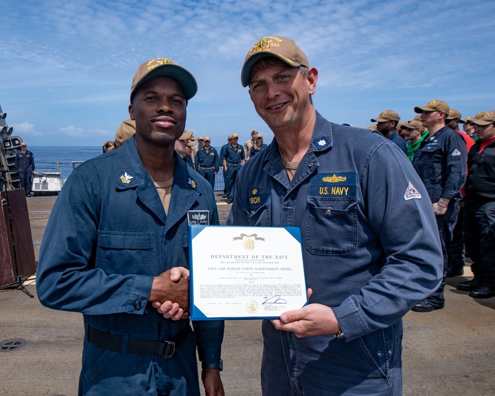 Spruance Sailors receive awards