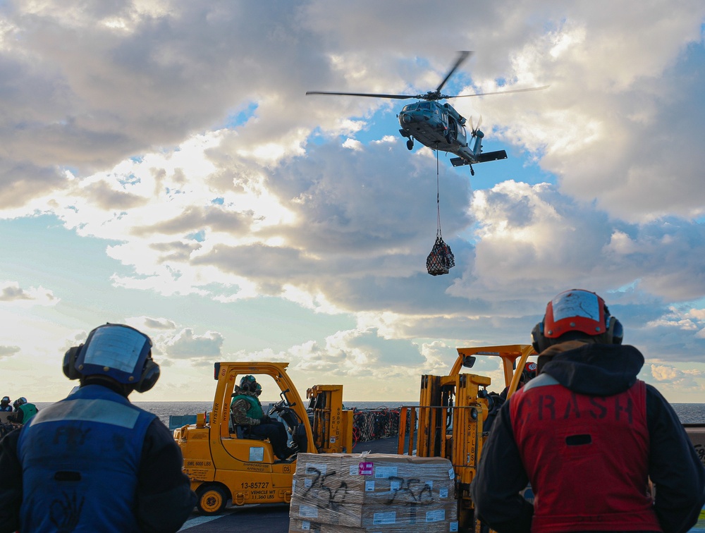 The Harry S. Truman Carrier Strike Group is on a scheduled deployment in the U.S. Sixth Fleet area of operations in support of naval operations to maintain maritime stability and security.