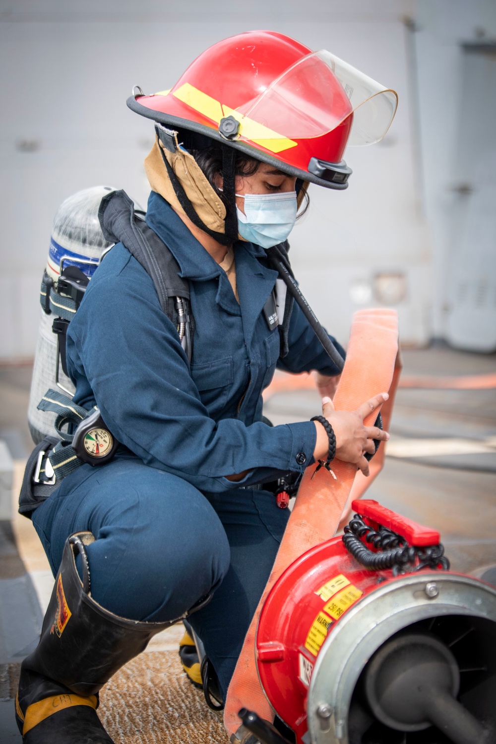 USS Dewey Toxic Gas Drill