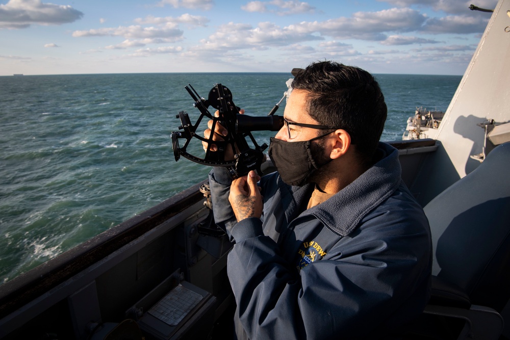 From the Bridgewing of USS Dewey