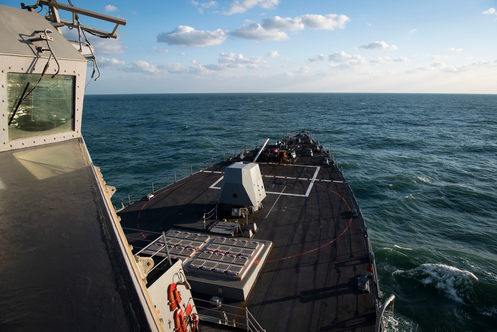 From the Bridgewing of USS Dewey