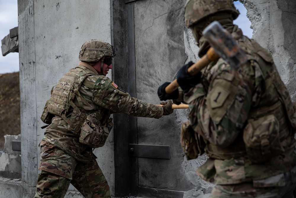 Breach and Clear! 1st Brigade Engineer Battalion Combat Engineers train urban breaching at NSTA