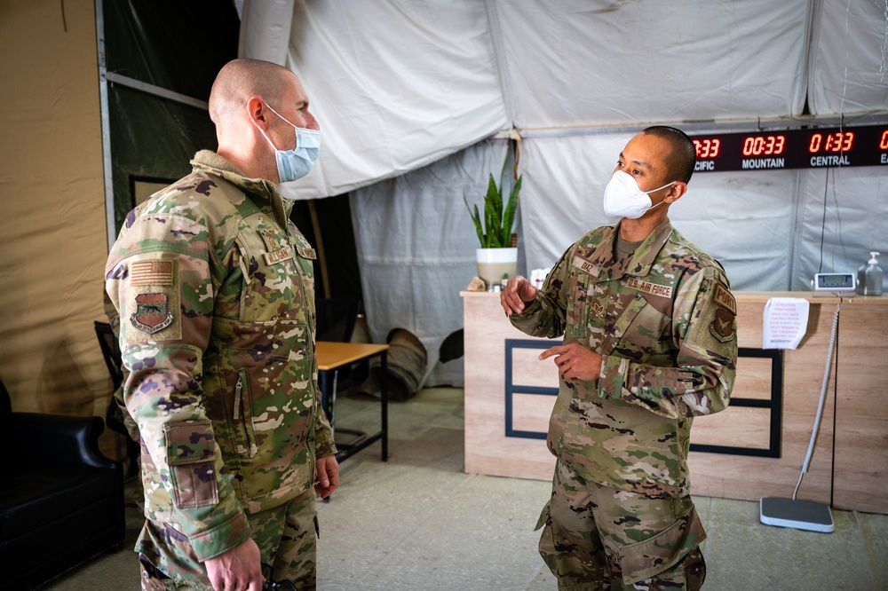 332d AEW Command Chief learns about 332d ELRS operations