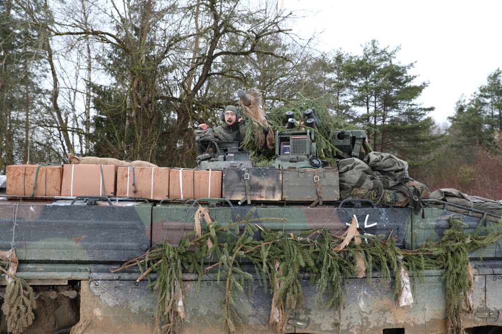 German armored unit combines with OPFOR at Allied Spirit 22