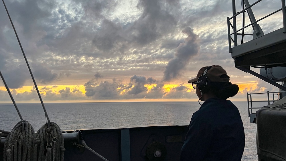 Abraham Lincoln Sailors stand watch