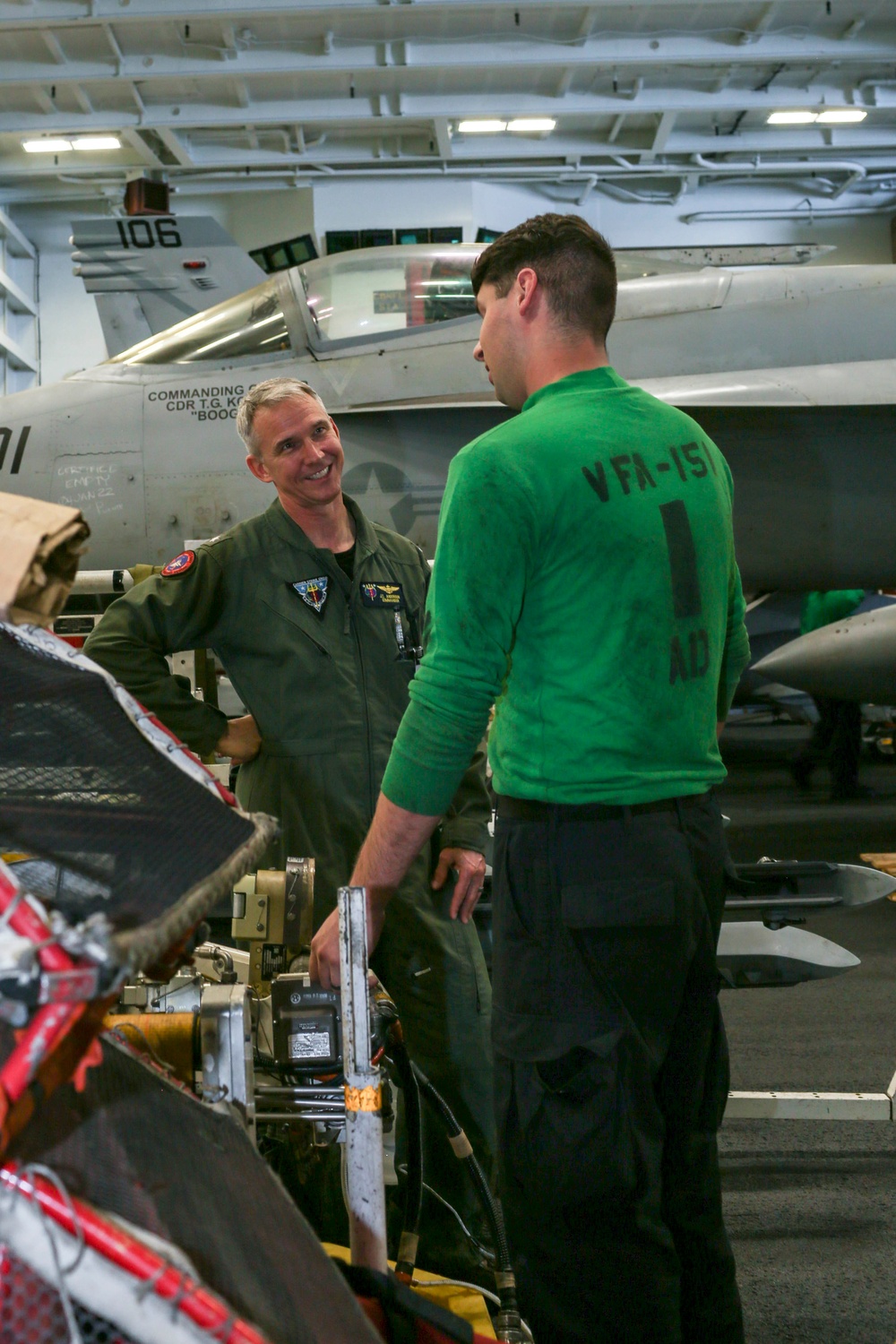 Abraham Lincoln Sailors conduct aircraft maintenance