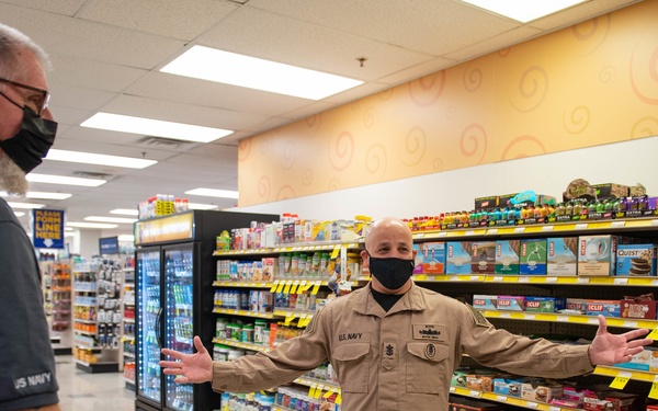 MCPON Russell Smith tours military housing at Home Port Hampton Roads Iowa Estates