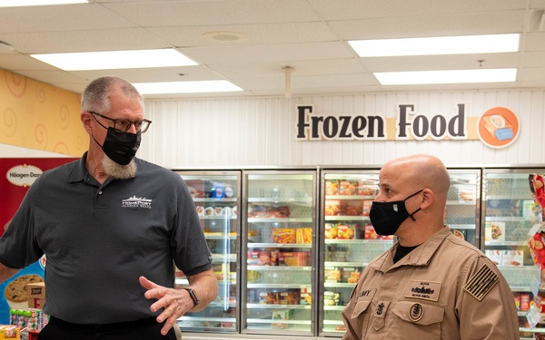 MCPON Russell Smith tours military housing at Home Port Hampton Roads Iowa Estates