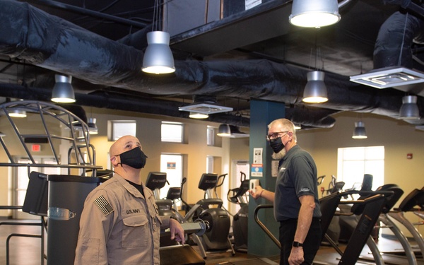 MCPON Russell Smith tours military housing at Home Port Hampton Roads Iowa Estates