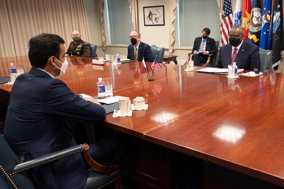 DVIDS - Images - Secretary Austin Hosts Qatar's Emir For Pentagon Bilat ...