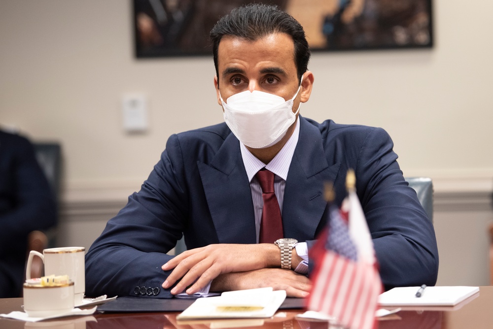 Secretary Austin Hosts Qatar's Emir for Pentagon Bilat